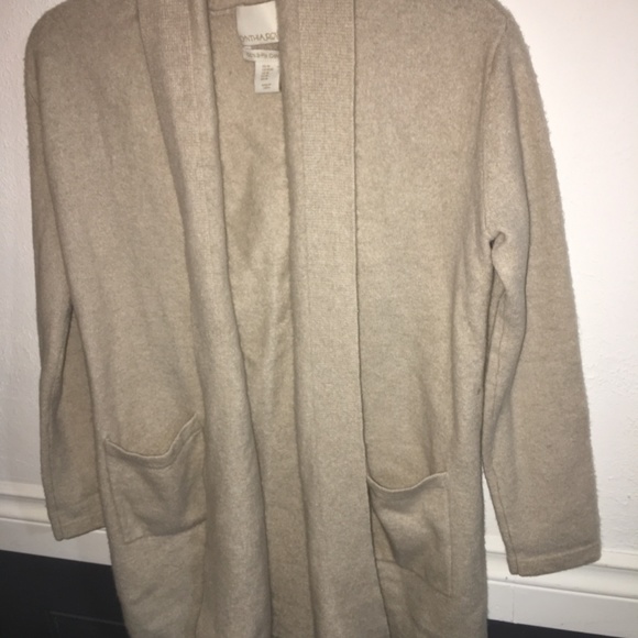 100% 2-ply cashmere open front sweater / Cynthia Rowley - Picture 5 of 5